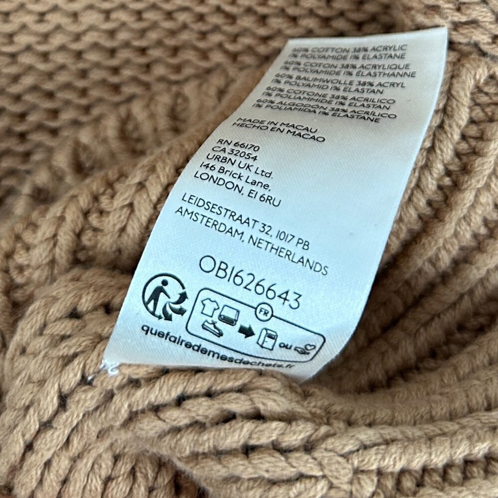 FREE PEOPLE Alli V-neck Sweater in Camel Size Medium - Picture 9 of 10